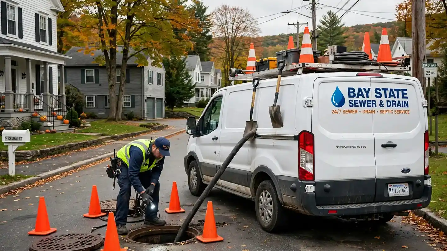 Sewer line repair technician in Berlin, MA