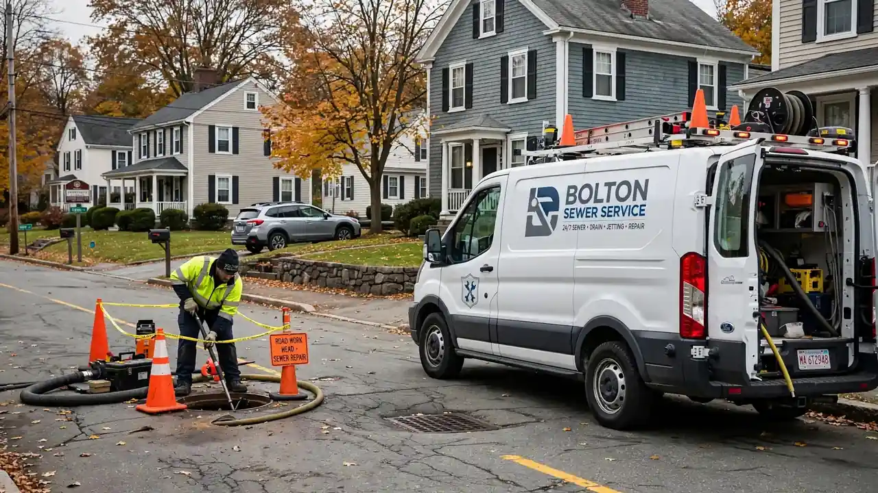 Sewer line repair technician in Bolton, MA