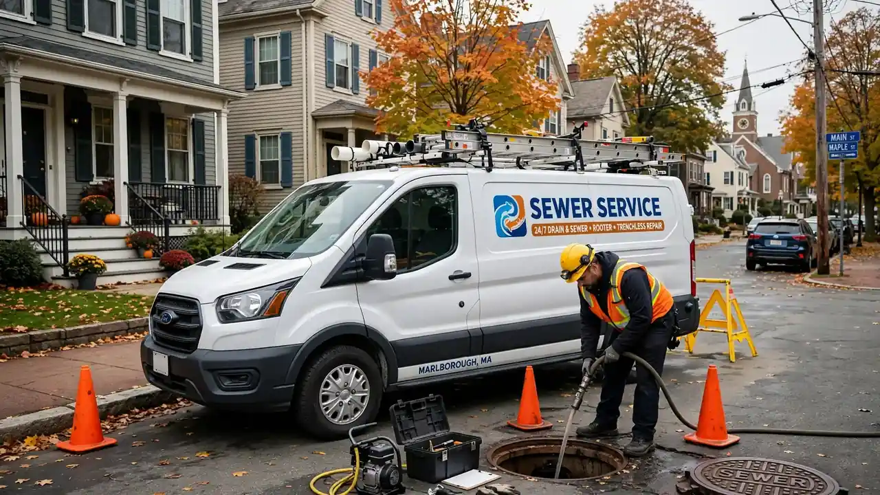 Reparación de alcantarillado en Centro de Marlborough, MA
