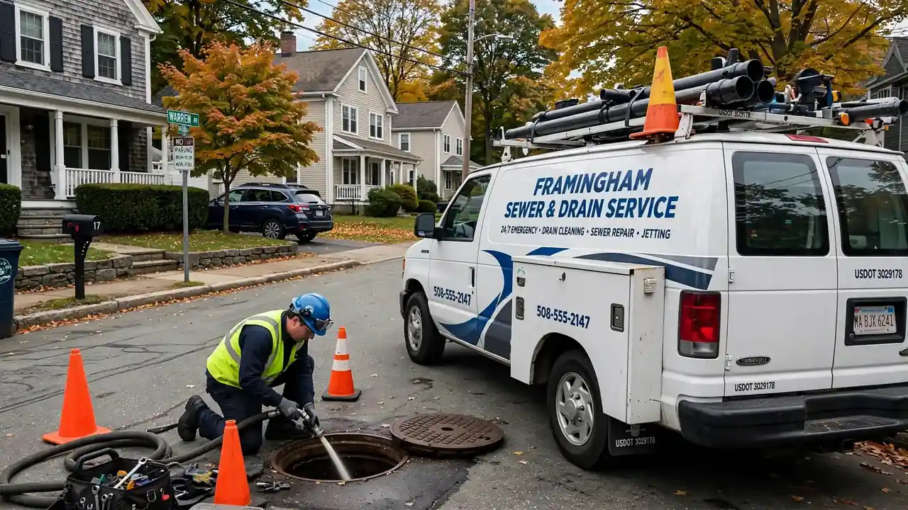 Reparación de alcantarillado en Framingham, MA