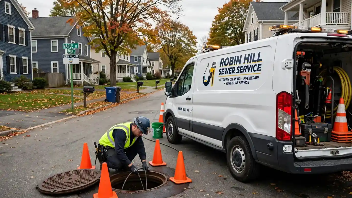 Reparación de alcantarillado en Robin Hill, MA