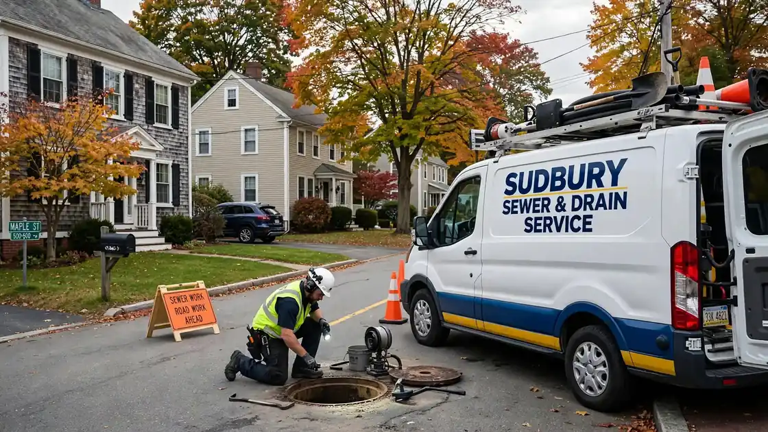 Sewer line repair technician in Sudbury, MA