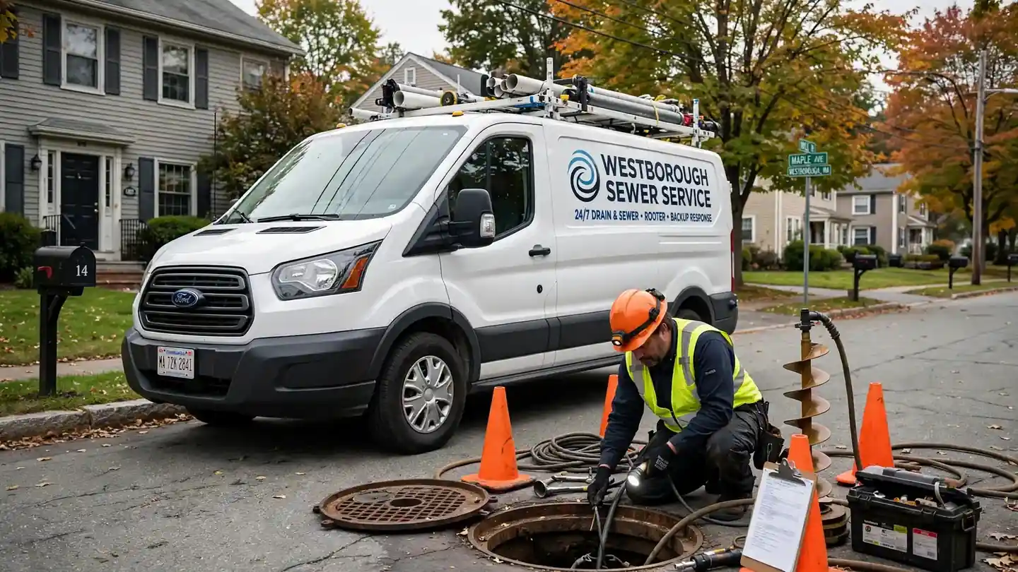 Sewer line repair technician in Westborough, MA
