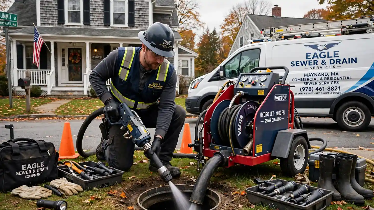 Servicios comerciales de alcantarillado en Maynard, MA