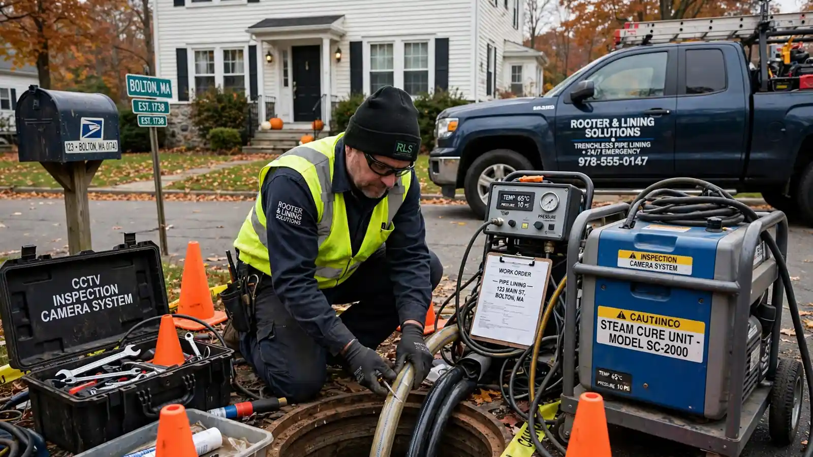 Revestimiento de tuberías en Bolton, MA