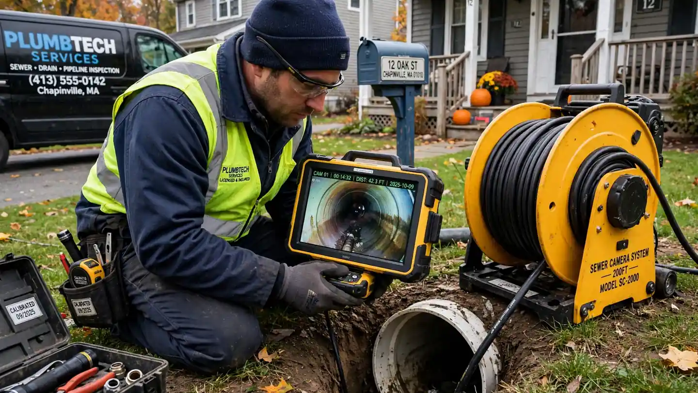 Sewer Camera Inspection in Chapinville, MA