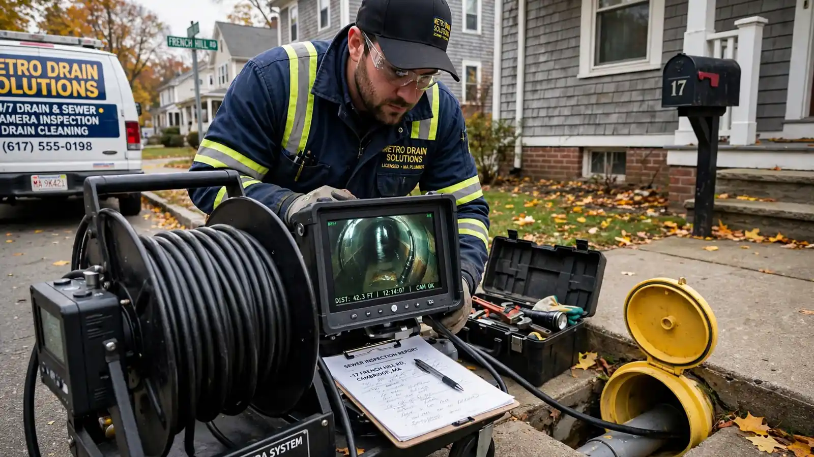 Sewer Camera Inspection in French Hill, MA