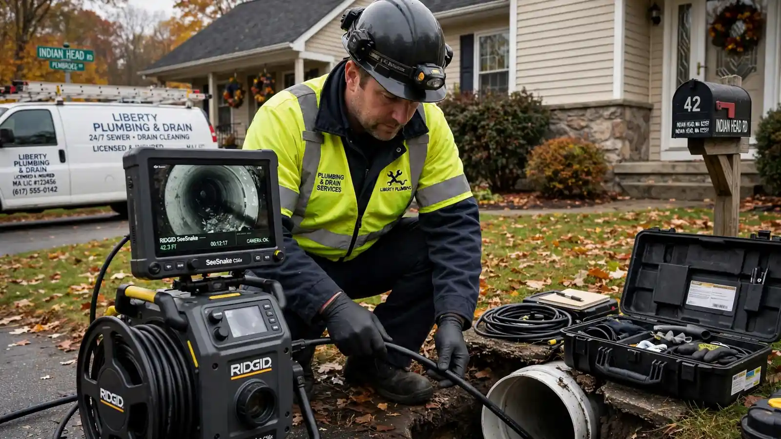 Sewer Camera Inspection in Indian Head, MA