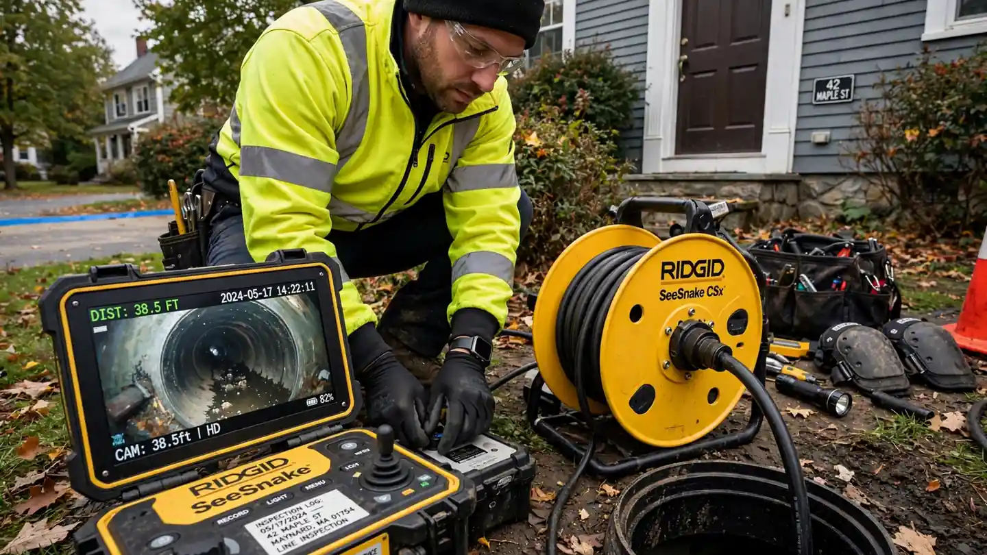 Sewer Camera Inspection in Maynard, MA