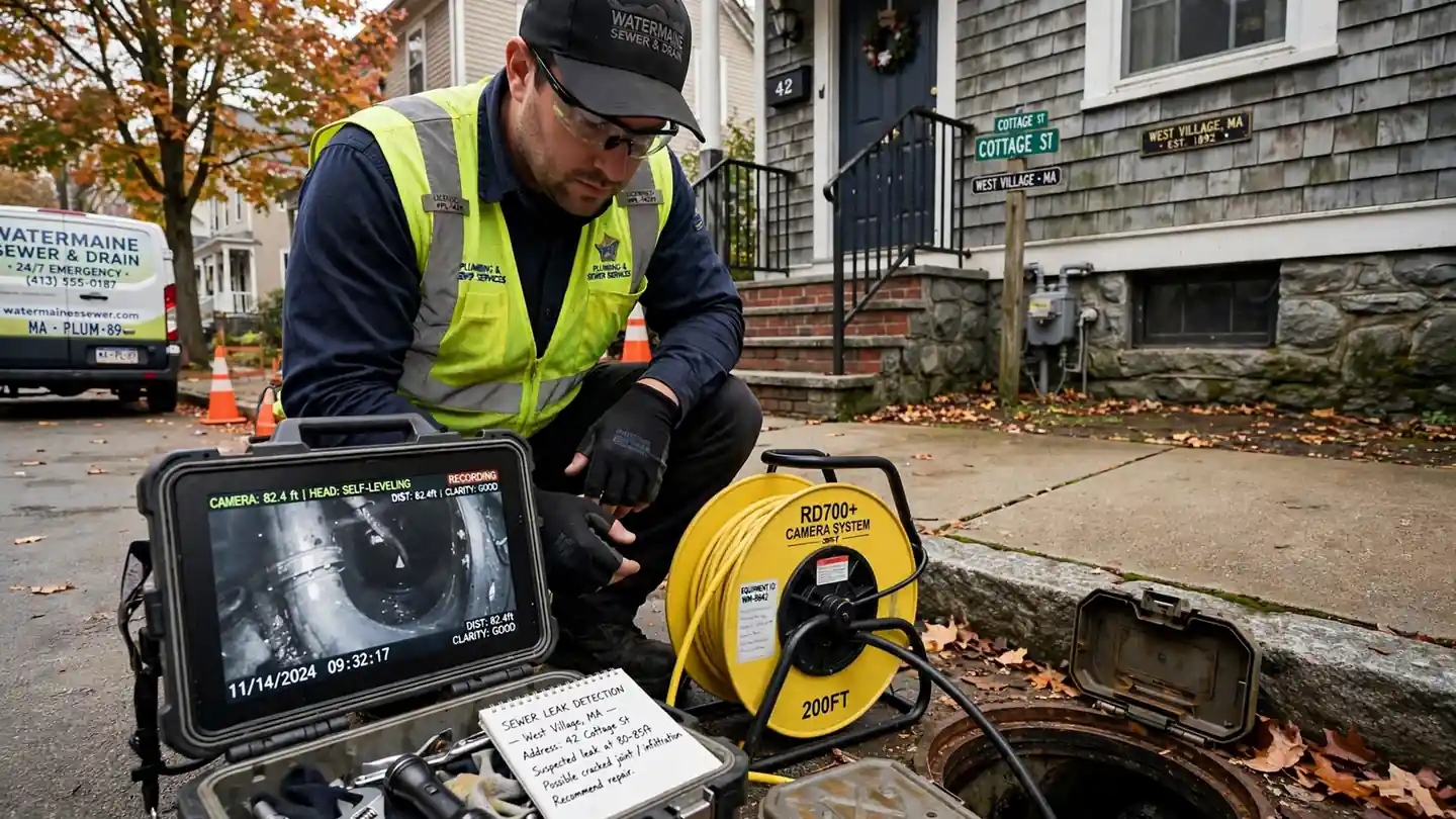 Sewer Leak Detection in West Village, MA
