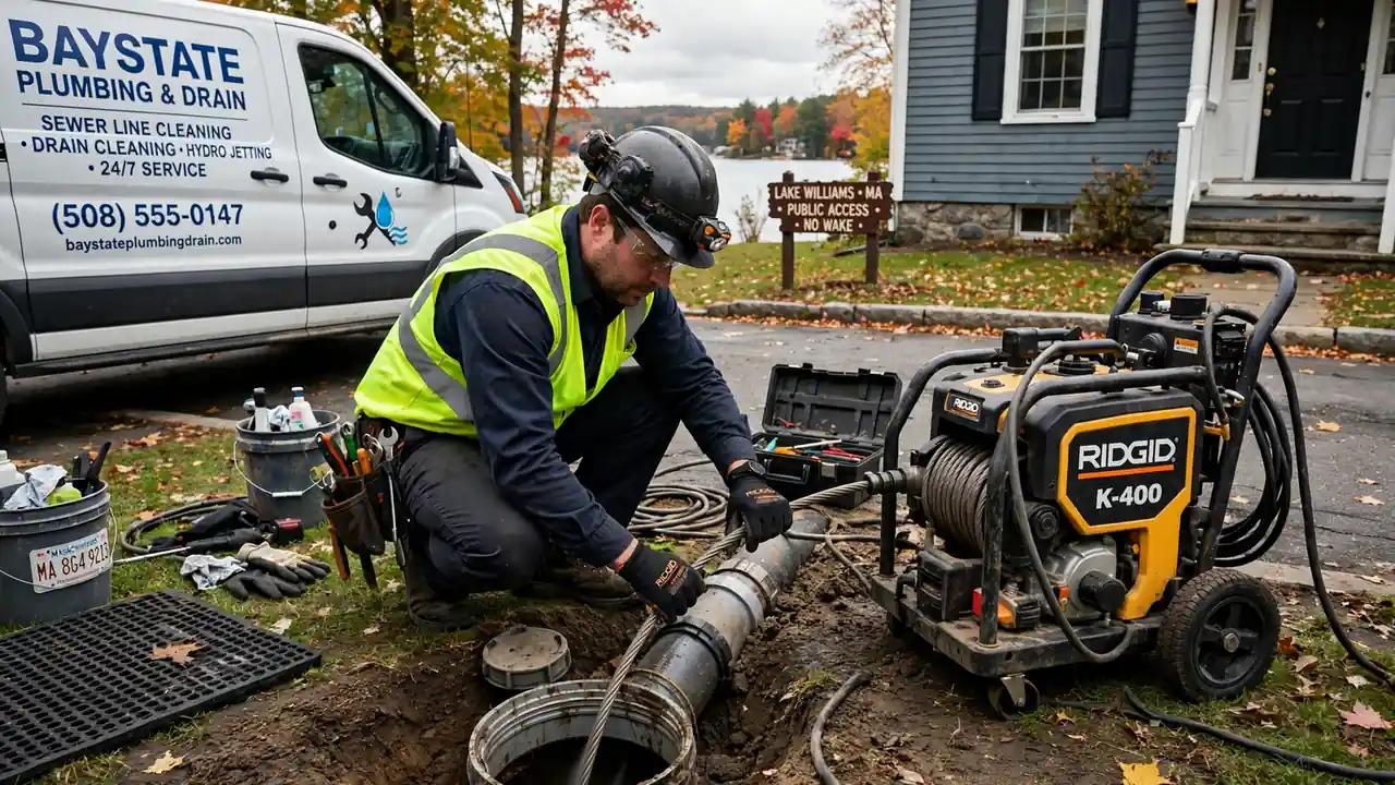 Sewer Line Cleaning in Lake Williams, MA