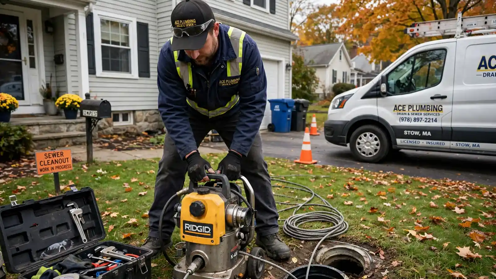 Sewer Line Cleaning in Stow, MA