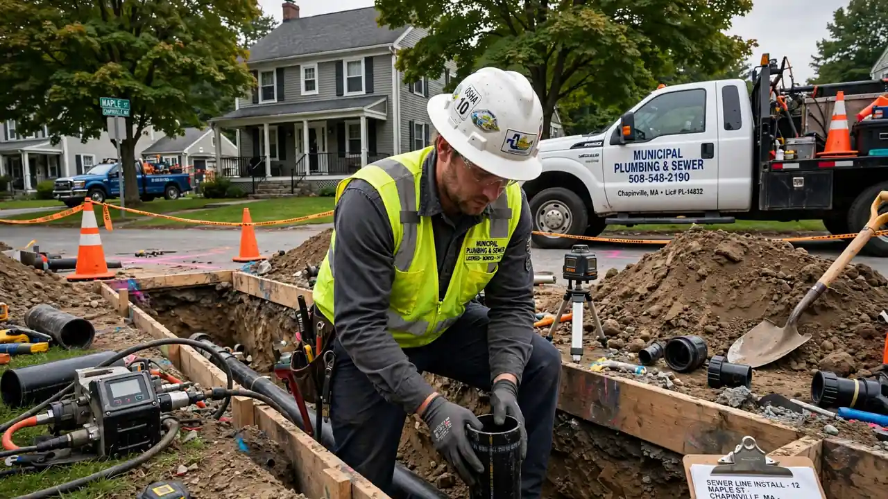 Sewer Line Installation in Chapinville, MA