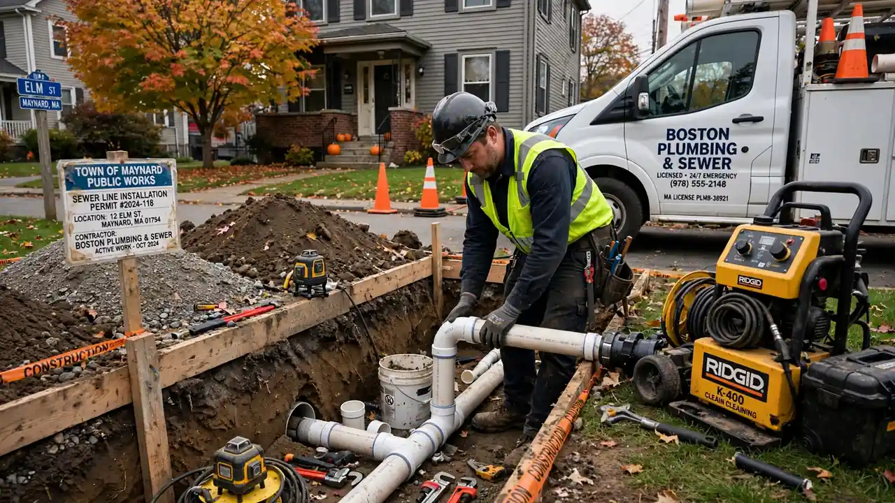 Sewer Line Installation in Maynard, MA