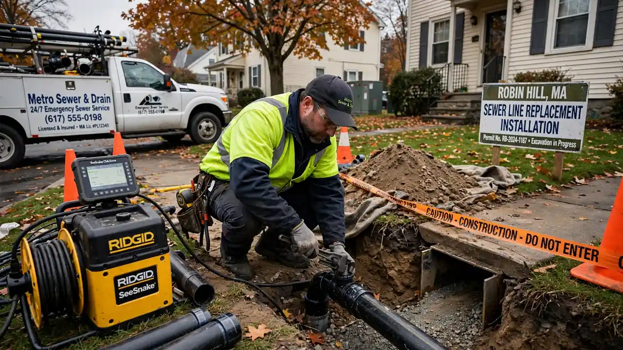 Sewer Line Installation in Robin Hill, MA