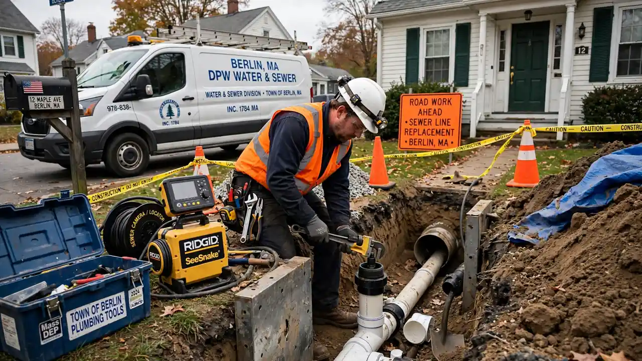 Sewer Line Replacement in Berlin, MA