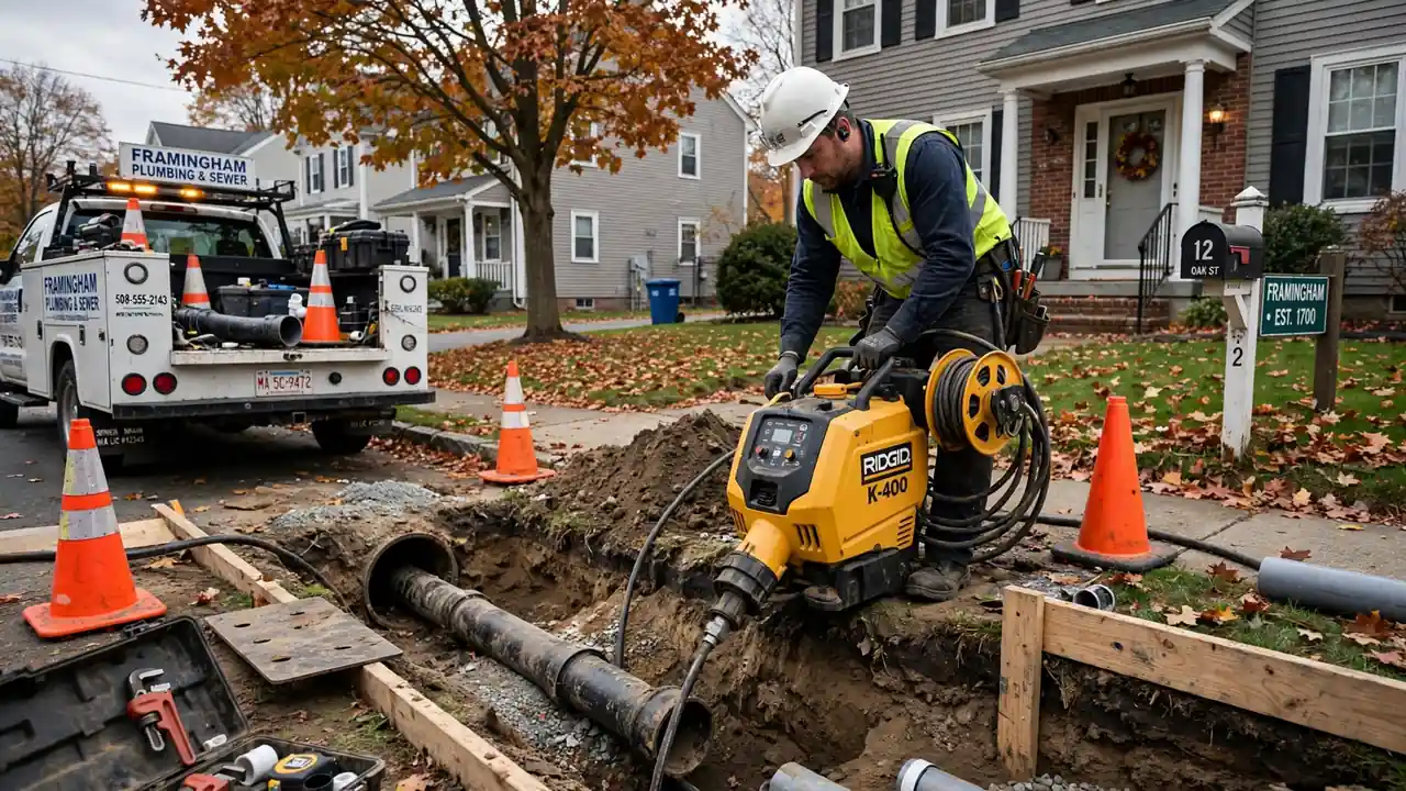 Sewer Line Replacement in Framingham, MA