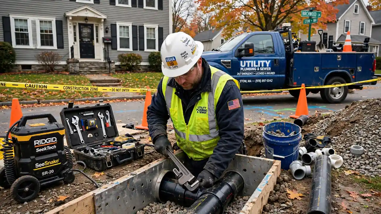 Sewer Line Replacement in Stow, MA