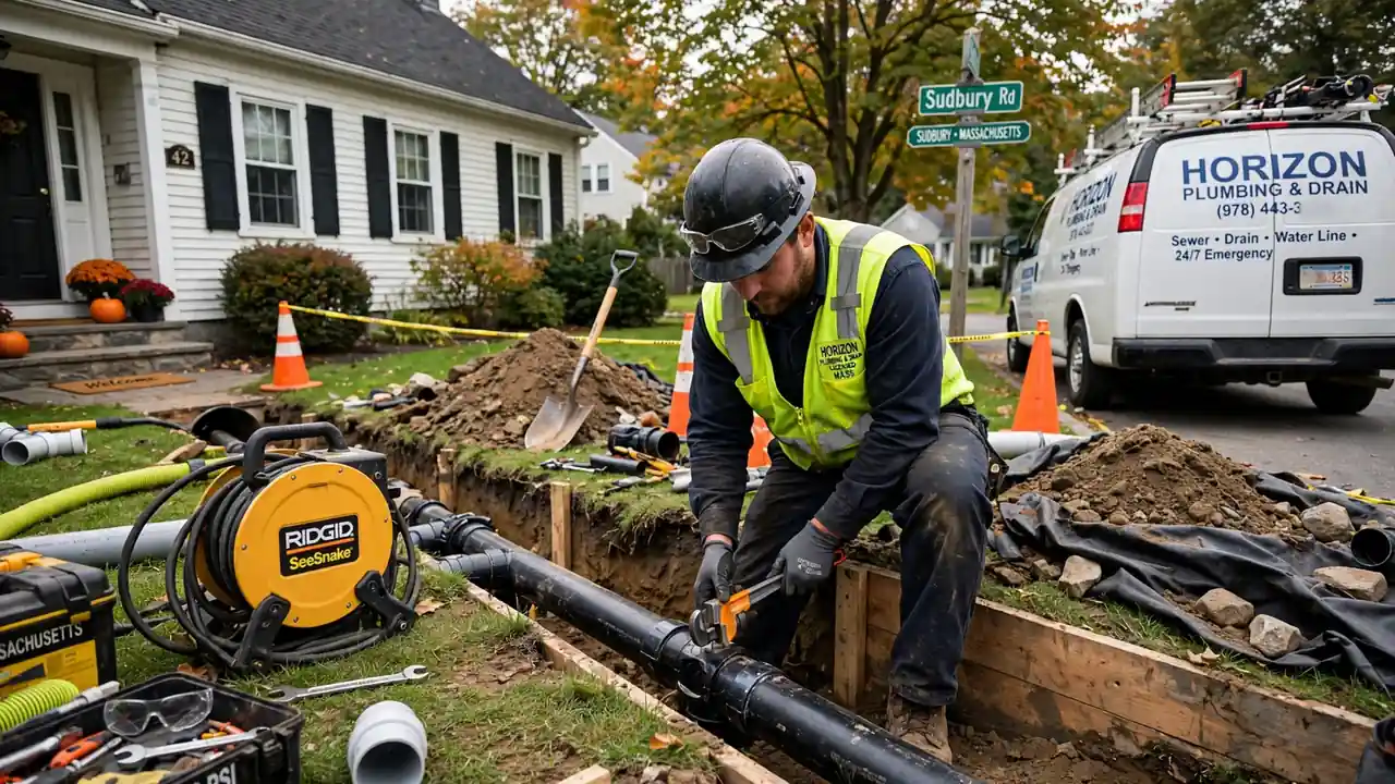 Sewer Line Replacement in Sudbury, MA