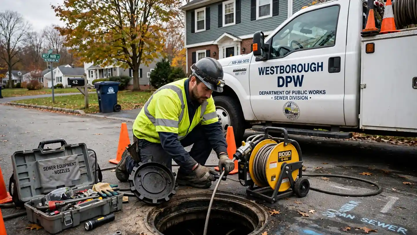 Mantenimiento de alcantarillado en Westborough, MA