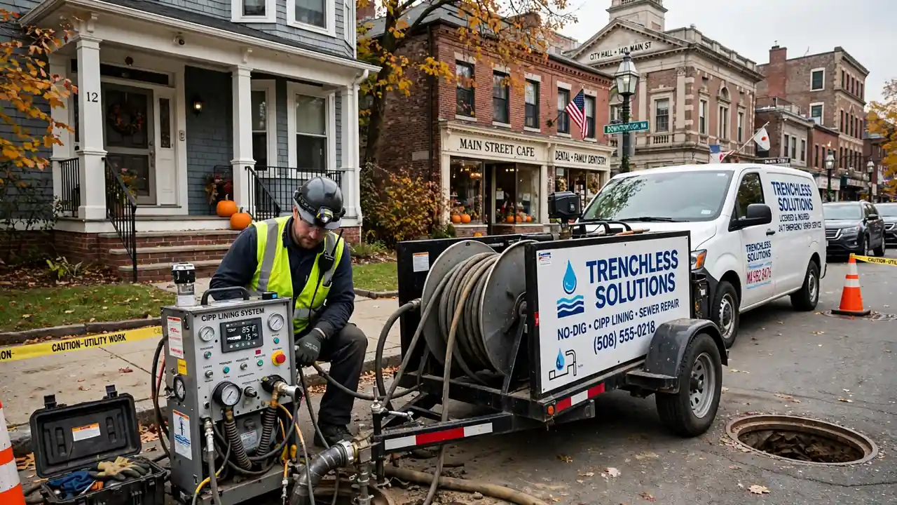Trenchless Sewer Repair in Downtown Marlborough, MA