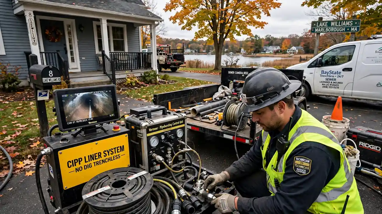 Trenchless Sewer Repair in Lake Williams, MA