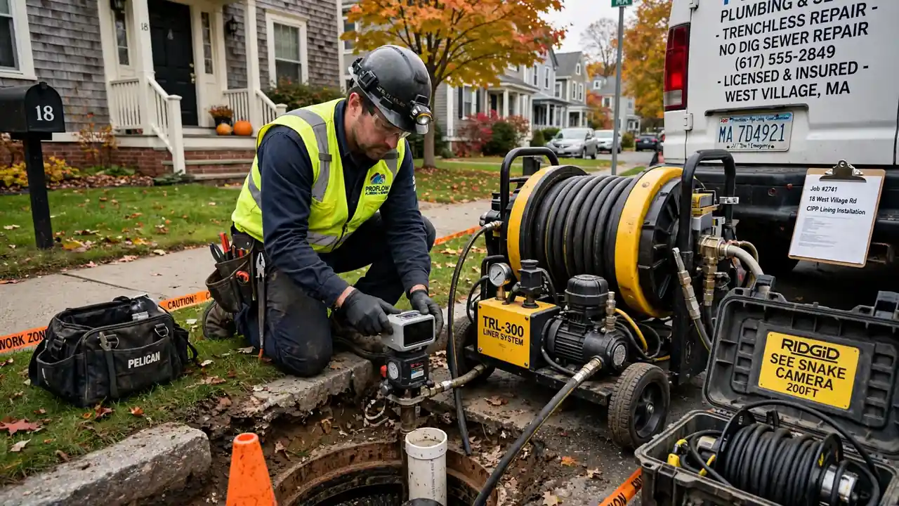 Trenchless Sewer Repair in West Village, MA