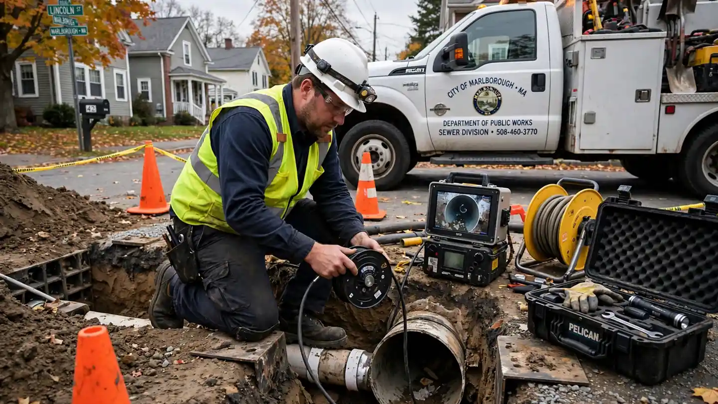 Mantenimiento de alcantarillado en Marlborough, MA