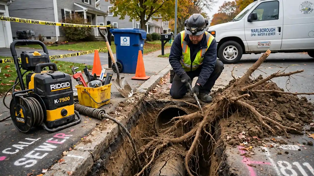 Eliminación de raíces de árboles en Marlborough, MA